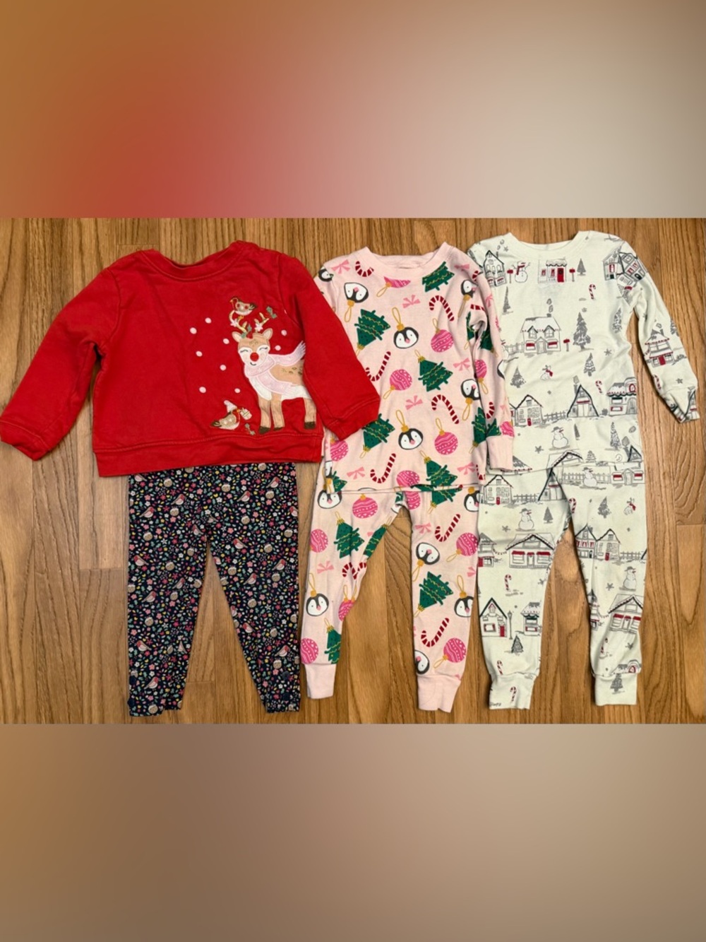 ⭐️2/$12 Holiday Pajamas and Sweatshirt/Legging Outfit Set- JoJo Maman Bebe etc